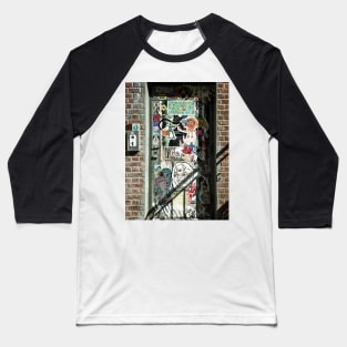 Street Art Stickers Williamsburg Brooklyn NYC Baseball T-Shirt